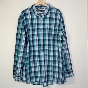 Tommy Hilfiger Blue & Green Button Down LS Shirt